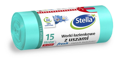STELLA Worki łazienkowe z uszami FRESH - o świeżym zapachu 15L-30szt.