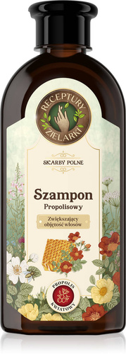 RECEPTURY ZIELARKI Skarby Polne Szampon z propolisem kwiatowym zwiększający objętość włosów 350ml