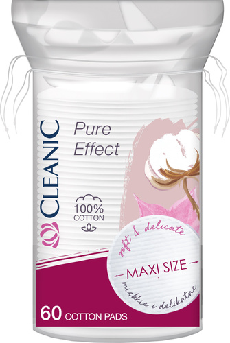 CLEANIC Płatki kosmetyczne Pure Effect maxi size - 60 sztuk
