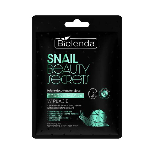 Bielenda Snail BS Maska czarna w płacie balansująco -regenerująca