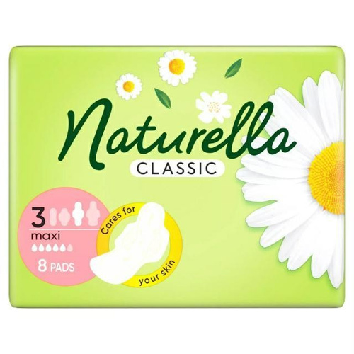 NATURELLA Classic Maxi Podpaski ze Skrzydełkami 8 szt.