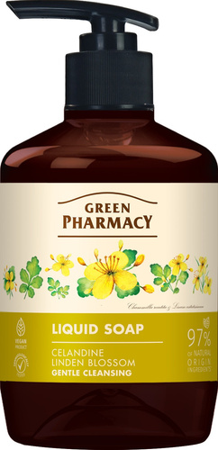 Green Pharmacy Mydło w Płynie Jaskółcze Ziele i Lipa 460 ml