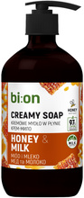 BIO NATURELL Kremowe mydło w płynie z pompką Miód i Mleko 473 ml