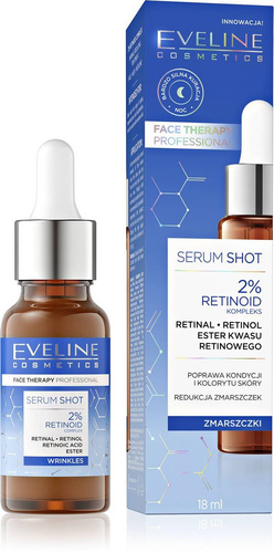 Eveline Face Therapy Professional Serum Shot - kuracja redukująca zmarszczki 2% Retinoid18 ml