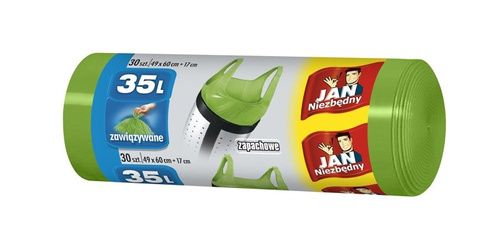 Sarantis Jan Niezbędny Worki na śmieci zapachowe 35L zielone -30szt