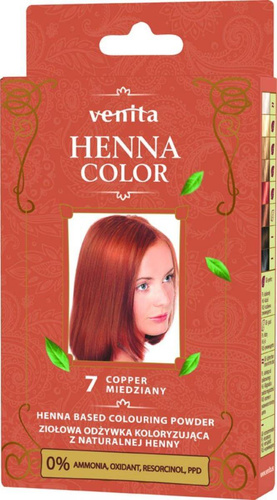 VENITA Henna Color Ziołowa Odżywka koloryzująca - 7 Miedziany