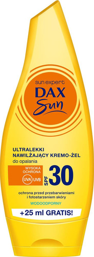 Dax Sun Ultralekki Nawilżający Kremo-Żel do opalania SPF30 175ml