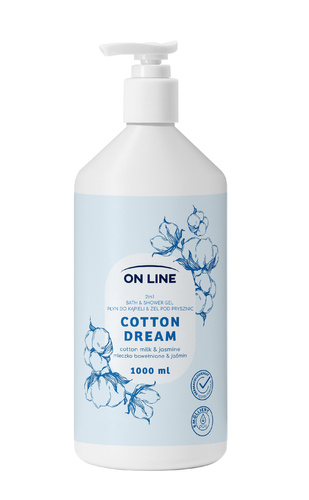 Cotton Dream 2w1 Płyn do Kąpieli i Żel pod Prysznic 1000 ml