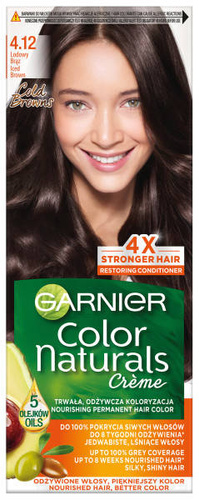 Garnier Color Naturals Krem koloryzujący nr 4.12 Lodowy Brąz