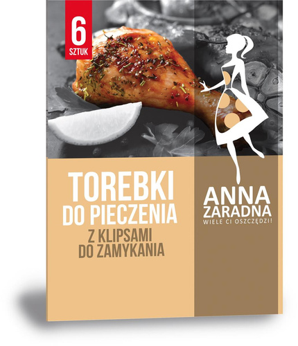 ANNA ZARADNA Torebki do pieczenia z klipsami do zamykania 1op.-6szt