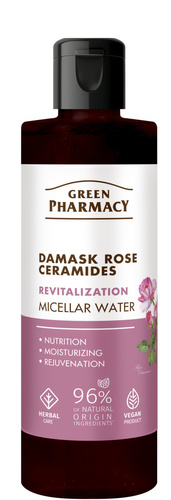 Green Pharmacy Róża Damasceńska Ceramidy - Rewitalizująca Woda Micelarna 200 ml