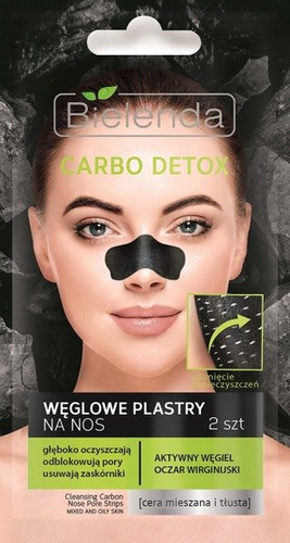 Bielenda Carbo Detox Czarny Węgiel Plastry oczyszczające na nos -2szt