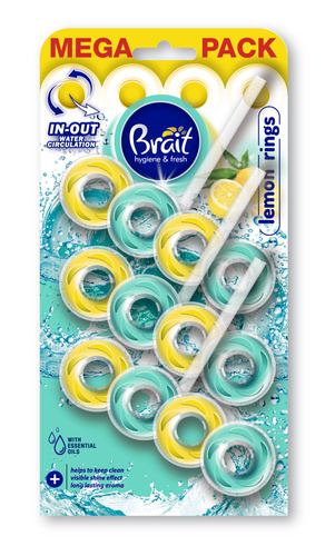 Brait Kostka do WC 2-fazowa Rings Lemon 3 x 40 g