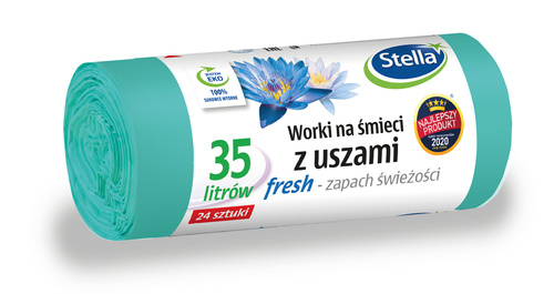 STELLA Worki na śmieci z uszami 35L - Fresh zapach świeżości-24szt