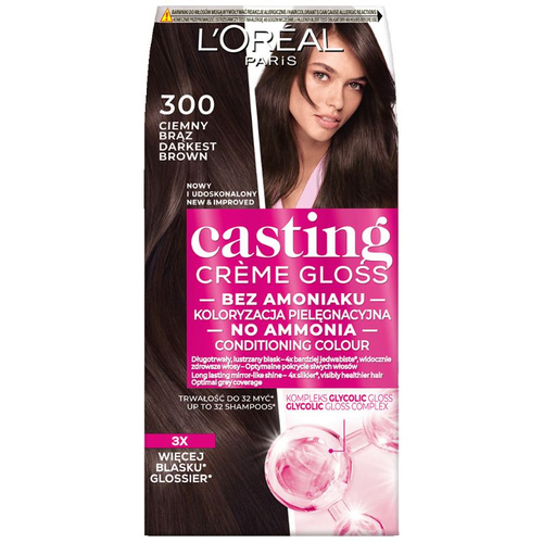 L'Oréal Casting Créme Gloss Krem koloryzujący 300 Ciemny Brąz