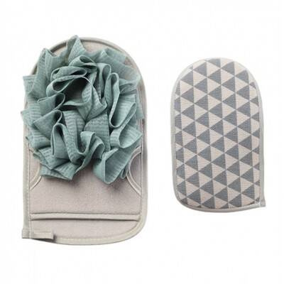 Rękawica kąpielowa dwustronna - zielona