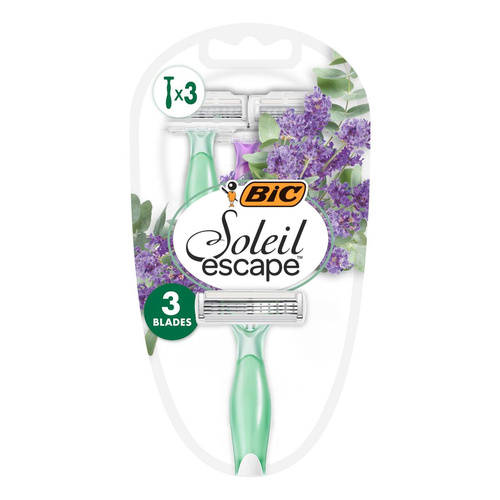 BIC Soleil Escape Maszynki do golenia dla kobiet 3 ostrzowe - Lawenda & Eukaliptus -3szt