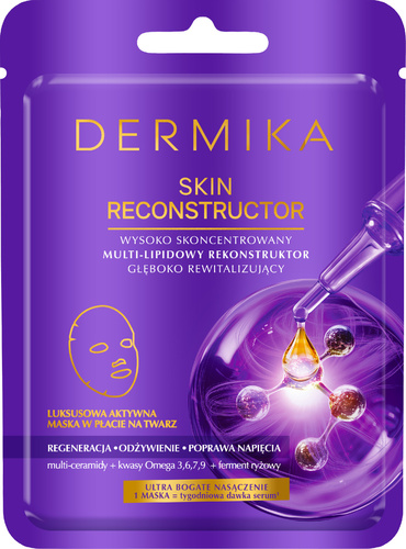 DERMIKA SKIN RECONSTRUCTOR Luksusowa aktywna maska w płacie na twarz