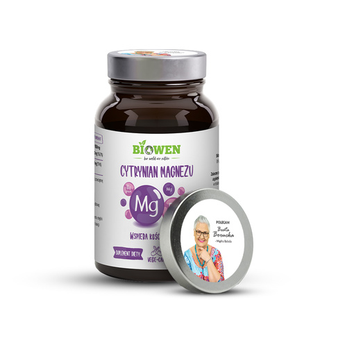 Biowen Cytrynian magnezu 825 mg z wit B6 100kaps.