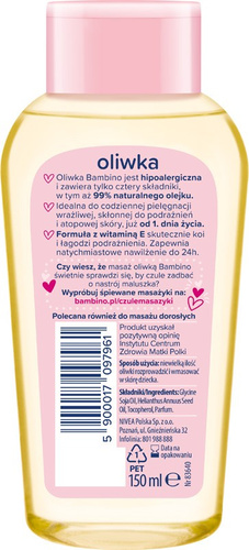 NIVEA BAMBINO Oliwka 150ml 83640 new &