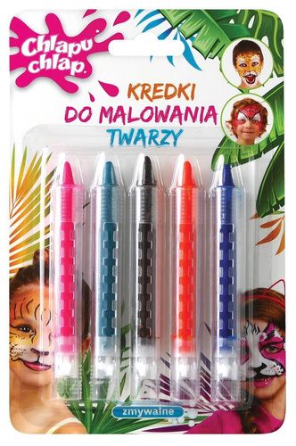 CHLAPU CHLAP Kredki do malowania twarzy - dziewczynka-5szt