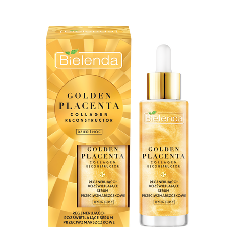 Bielenda Golden Placenta Regenerująco Rozświetlające Serum przeciwzmarszczkowe na dzień i noc 30g
