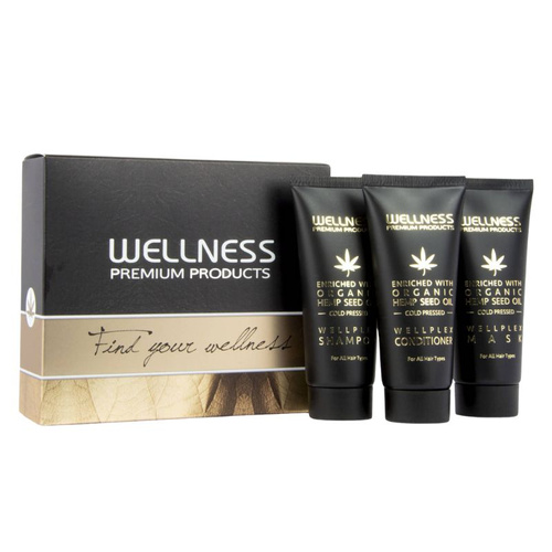 WELLNESS Wellplex mini zestaw regenerujący do włosów łamliwych