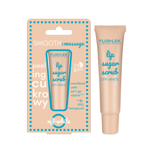 FLOSLEK Peeling cukrowy do ust Off-white 14 g - pielęgnacja ust