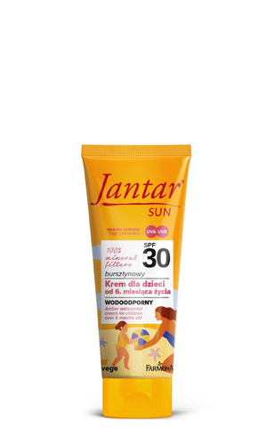 FARMONA SUN Jantar Bursztynowy wodoodporny krem dla dzieci SPF 30 (od 6 miesiąca) z filtrami mineralnymi 50 ml