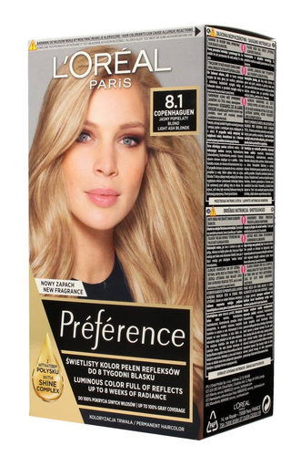 Loreal Farba Recital Preference Wbis 8.1 Jasny Blond Popielaty