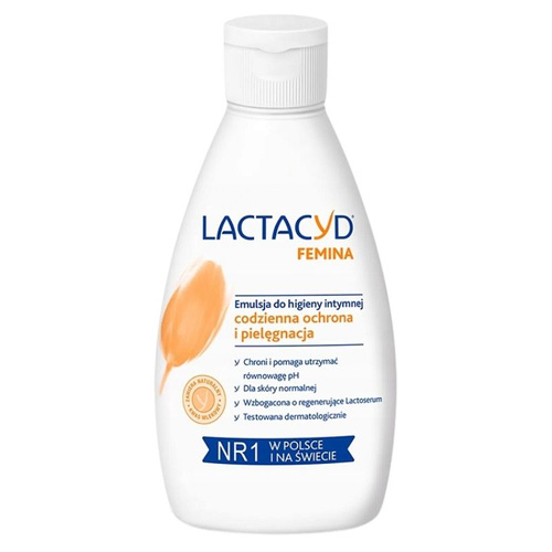  dostępne warianty LACTACYD Femina emulsja do higieny intymnej 200ml