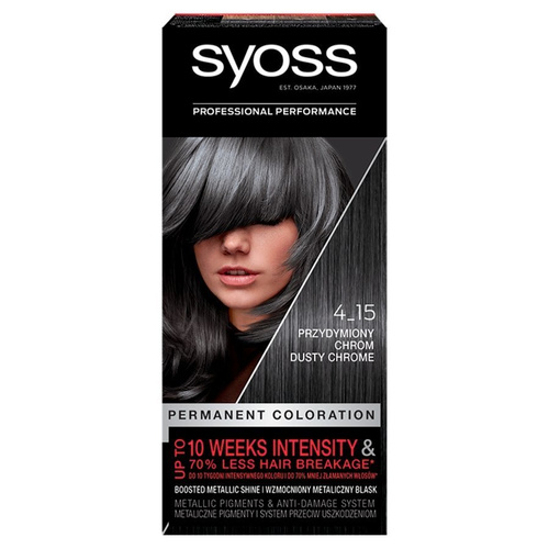 SchwarzkopfSyoss Farba do włosów Permanent Coloration nr 4_15 Przydymiony Chrom