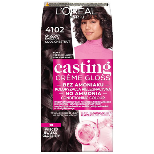 L'Oréal Casting Créme Gloss Krem koloryzujący 4102 Chłodny Kasztan