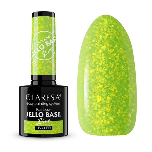 CLARESA Rainbow Jello Base Baza hybrydowa - Lime 5 g