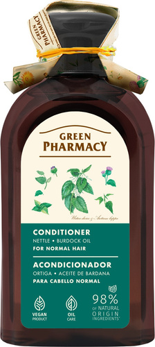 GREEN PHARMACY Odżywka do włosów normalnych z pokrzywą i olejem łopianowym 300 ml