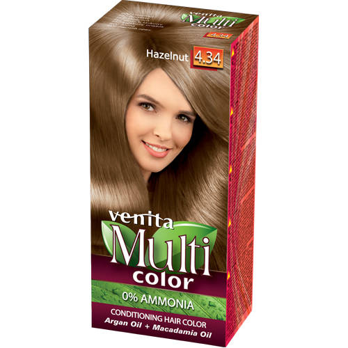VENITA Farba do włosów bez amoniaku Multi Color - 4.34 Hazelnut