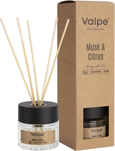 Valpe Dyfuzor Zapachowy Piżmo Cytrusy z Patyczkami 50ml