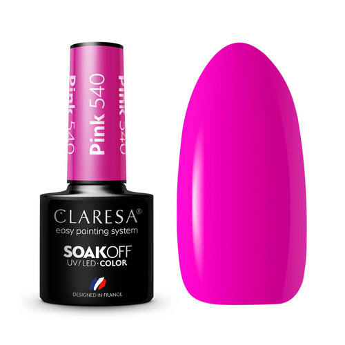 CLARESA Lakier hybrydowy do paznokci PINK - 540  5g