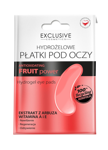 EXCLUSIVE COSMETICS Płatki hydrożelowe Regenerujące pod oczy Fruit Power 1 para