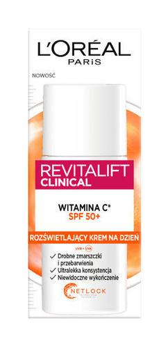 Loreal REVITALIFT CLINICAL Witamina C* Rozświetlający Krem na dzień SPF50+  50ml