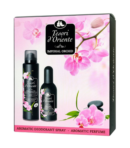 TESORI d`Oriente Zestaw prezentowy Imperial Orchid (Woda perfumowana 100 ml+ Dezodorant w sprayu 150 ml)