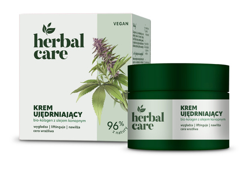 HERBAL CARE Krem ujędrniający z Bio-Kolagenem i Olejem Konopnym dla cery suchej i normalnej - na dzień i noc 50 ml