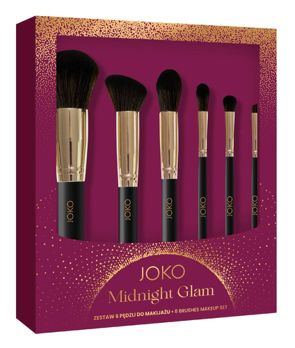 JOKO Midnight Glam Zestaw Pędzli do Makijażu 6 szt.