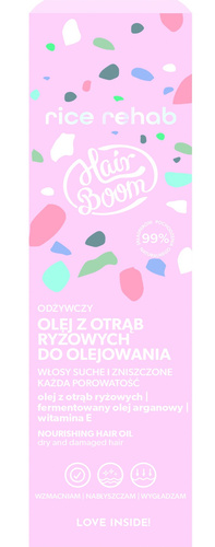 HAIRBOOM Rice Rehab - Odżywczy olej ryżowy do włosów 100 ml