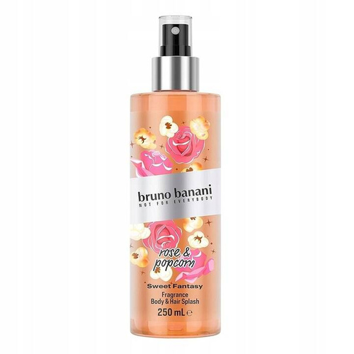 BRUNO BANANI Body Mist Candy Fantasy Mgiełka do ciała Popcorn & Rose 250 ml