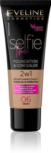 Eveline Selfie Time Podkład 2w1 kryjąco-nawilżający nr 06 Honey 30ml