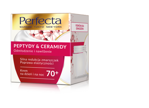 Perfecta Peptydy & Ceramidy 70+ Krem na dzień i noc Silna Redukcja zmarszczek i uelastycznienie 50ml
