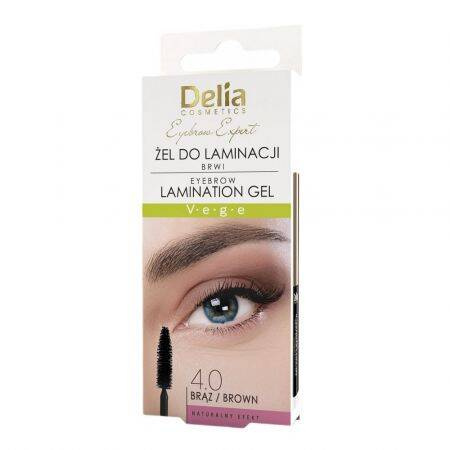 DELIA COSMETICS Eyebrow Expert Żel do laminacji brwi brązowy 4 ml