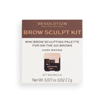 Makeup Revolution Zestaw do Brwi Brow Sculpt Kit Dark