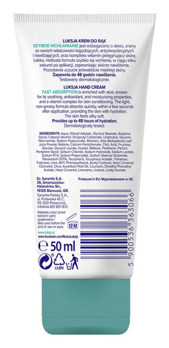 LUKSJA Krem do rąk Szybkie wchłanianie 50 ml